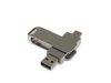 USB 3.0- флешка на 64 Гб с поворотным механизмом и дополнительным разъемом Type-C