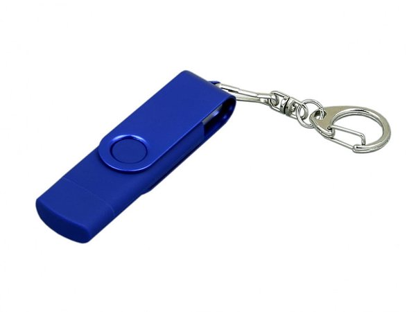 USB 2.0- флешка на 32 Гб с поворотным механизмом и дополнительным разъемом Micro USB - USB 2.0- флешка на 32 Гб с поворотным механизмом и дополнительным разъемом Micro USB