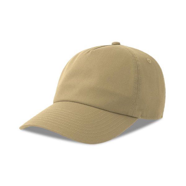 Бейсболка DAD HAT-S, 5 клиньев, металлическая застежка - Бейсболка "DAD HAT-S FIVE", 5 клиньев, металлическая застежка, бежевый, 100% хлопок, 270 г/м2