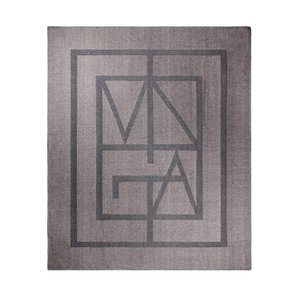 плед vinga monogram из переработанного полиэстера grs, 170x130 см