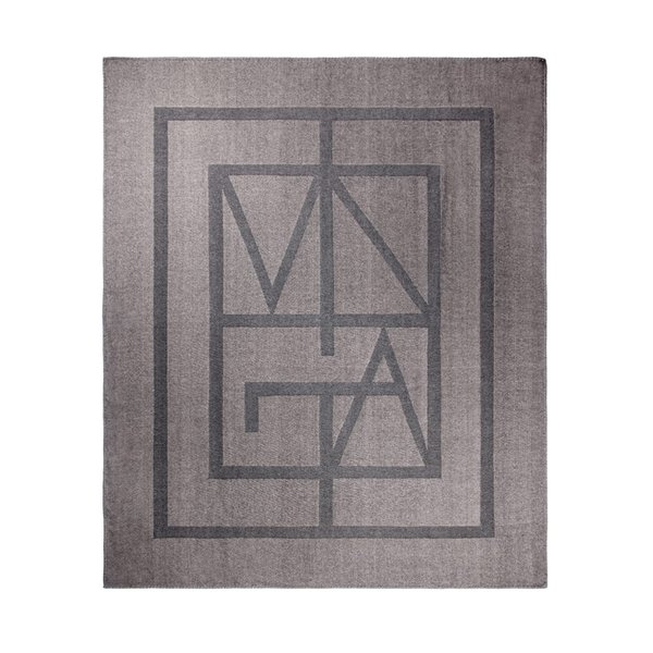 Плед VINGA Monogram из переработанного полиэстера GRS, 170x130 см - Плед VINGA Monogram из переработанного полиэстера GRS, 170x130 см