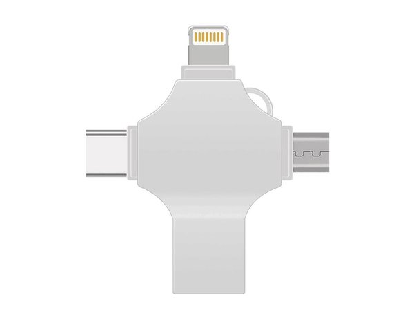 USB 3.0-флешка на 64 Гб 4-в-1 с разъемами Micro USB, Type-C и Lightning - USB 3.0-флешка на 64 Гб 4-в-1 с разъемами Micro USB, Type-C и Lightning