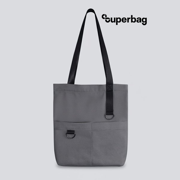 Шоппер Superbag ZIP, с двумя карманами и молнией - Шоппер Superbag ZIP, с двумя карманами и молнией (серый)