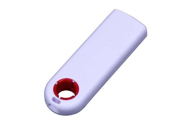 USB 2.0- флешка промо на 16 Гб прямоугольной формы, выдвижной механизм - USB 2.0- флешка промо на 16 Гб прямоугольной формы, выдвижной механизм