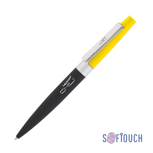 Ручка шариковая "Peri"покрытие soft touch - Ручка шариковая "Peri"покрытие soft touch черный с желтым