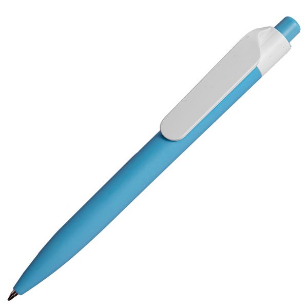 Ручка шариковая N16 soft touch - Ручка шариковая N16 soft touch, голубой, пластик, цвет чернил синий