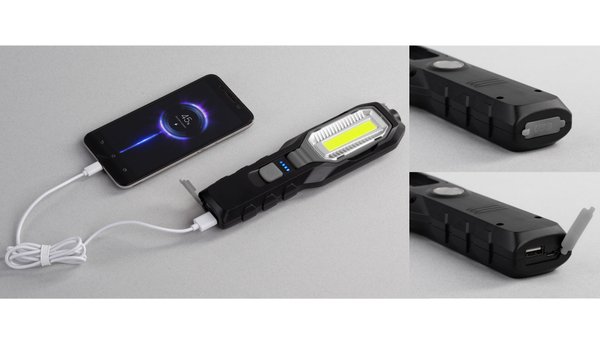 Многофункциональный фонарь "Navigator" с аккумулятором 1800 mAh - Многофункциональный фонарь "Navigator" с аккумулятором 1800 mAh черный с серым