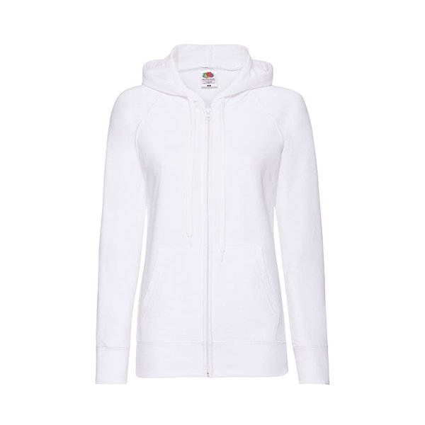 Толстовка женская без начеса LADIES LIGHTWEIGHT HOODED SWEAT 240 - Толстовка без начеса "Ladies Lightweight Hooded Sweat", белый, XS, 80% х/б 20% полиэстер, 240 г/м2