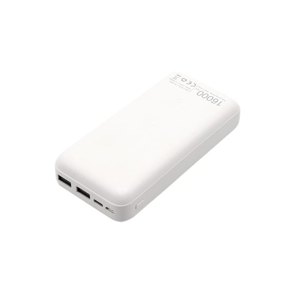 Внешний аккумулятор Vekta, 16000mAh - Внешний аккумулятор Vekta, 16000mAh, белый