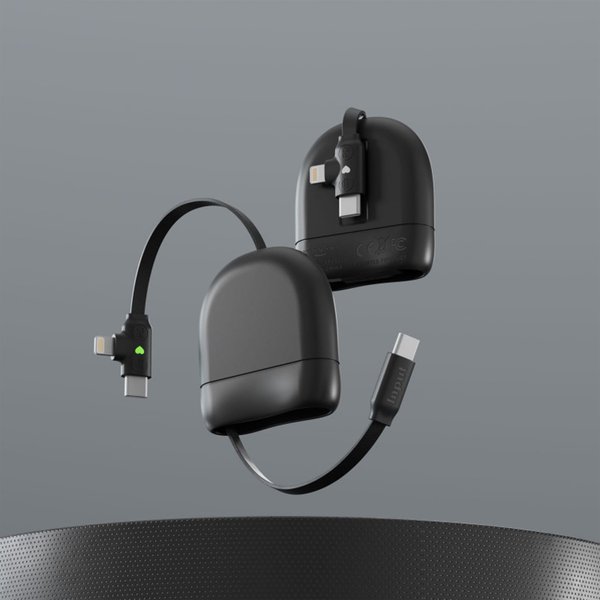 Кабель Xoopar ICE-R с ретрактором 2 в 1, разъёмы USB-C и Lightning, 60 Вт - Кабель Xoopar ICE-R с ретрактором 2 в 1, разъёмы USB-C и Lightning, 60 Вт