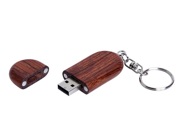 USB 3.0- флешка на 128 Гб овальной формы и колпачком с магнитом - USB 3.0- флешка на 128 Гб овальной формы и колпачком с магнитом