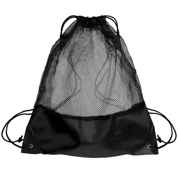 Рюкзак мешок с укреплёнными уголками Mesh, синий, 35*41 см, полиэстер 210D - Рюкзак мешок с укреплёнными уголками Mesh, чёрный, 35*41 см, полиэстер 210D