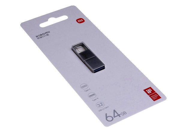 USB 3.0-флешка на 64 Гб с разъемами USB-A и Type-C - USB 3.0-флешка на 64 Гб с разъемами USB-A и Type-C