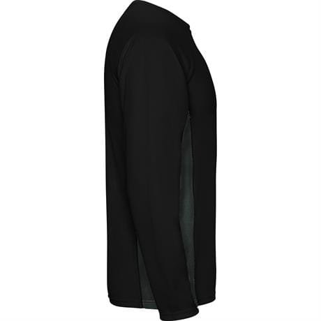 Спортивная футболка SHANGHAI L/S мужская - Спортивная футболка SHANGHAI L/S мужская, ЧЕРНЫЙ/ТЕМНЫЙ ГРАФИТ L
