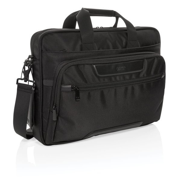 Сумка для ноутбука Voyager от Swiss Peak RPET, 15.6“ - Сумка для ноутбука Voyager от Swiss Peak RPET, 15.6“