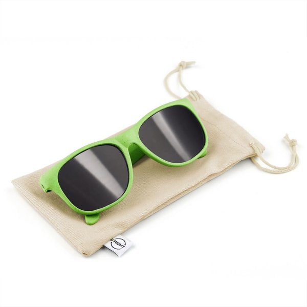 Солнцезащитные очки из пшеничной соломы B`RIGHT, в комплекте чехол из хлопка | Adam - Солнцезащитные очки из пшеничной соломы B`RIGHT, в комплекте чехол из хлопка | Adam