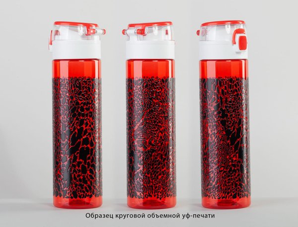 Бутылка для воды "Vita" 600 мл - Бутылка для воды "Vita" 600 мл красный с белым