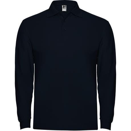 Футболка поло ESTRELLA L/S мужская - Футболка поло ESTRELLA L/S мужская, МОРСКОЙ СИНИЙ XL
