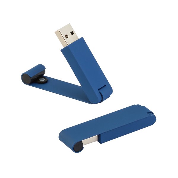 Флеш-карта "Case" 8GB, покрытие soft touch - Флеш-карта "Case" 8GB, покрытие soft touch темно-синий