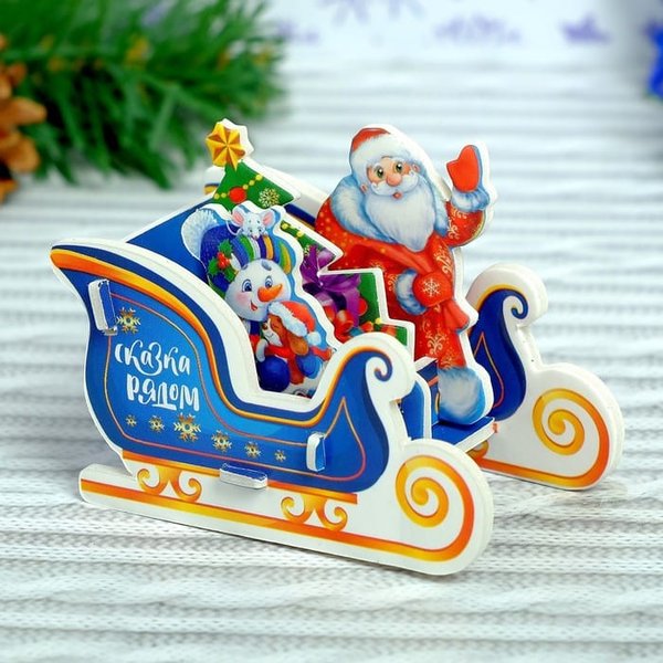 Конструктор фигурки&amp;quot; - Конструктор фигурки&amp;quot;Сани Деда мороза&amp;quot; 3Д 3564572