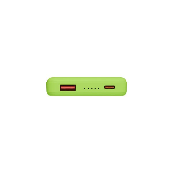 Внешний аккумулятор Ларго PD (Largo PD) 5000mAh с функцией беспроводной зарядки 15W, салатовый