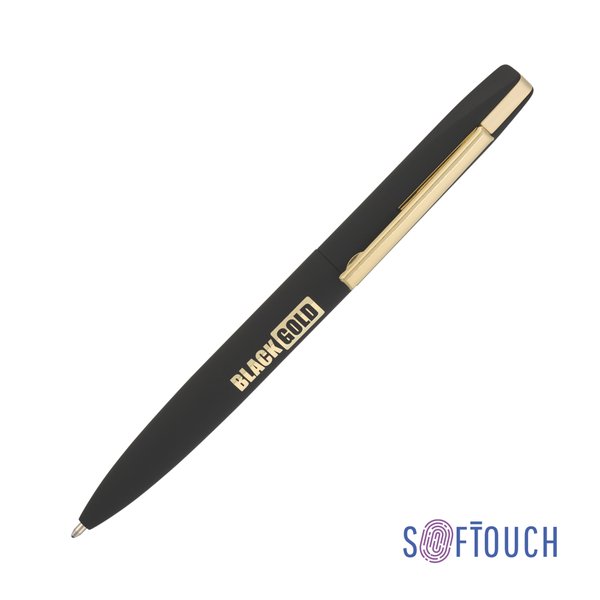 Ручка шариковая "Mercury", покрытие soft touch - Ручка шариковая "Mercury", покрытие soft touch черный с золотом