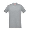 Рубашка-поло мужская BERLIN, к/р, сер. меланж, L, 65% полиэстер, 35% хлопок, плотность 200 г/м2