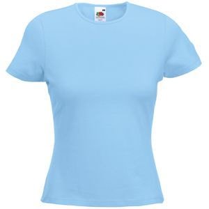 Футболка женская LADY FIT CREW NECK T 210 - Футболка "Lady-Fit Crew Neck T", небесно-голубой_L, 95% х/б, 5% эластан, 210 г/м2