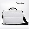 Сумка для ноутбука Superbag Bubble, стёганая, на молнии, с регулируемой лямкой (белый)