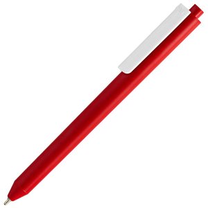 ручка шариковая pigra p03 mat, красная с белым