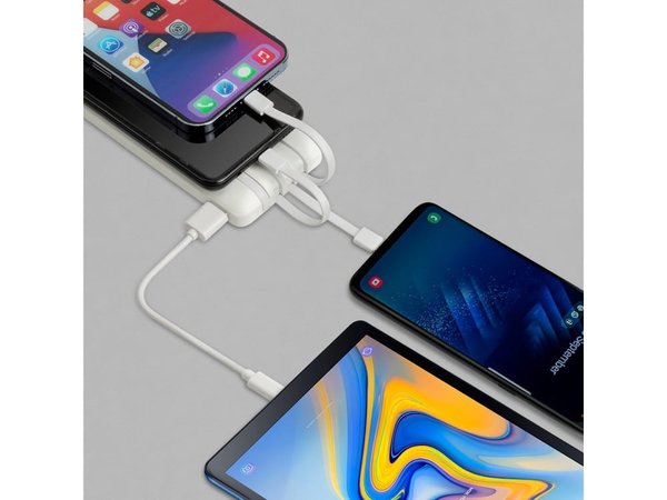 Внешний аккумулятор с дисплеем и встроенными кабелями VA2210, 10000 mAh - Внешний аккумулятор с дисплеем и встроенными кабелями VA2210, 10000 mAh