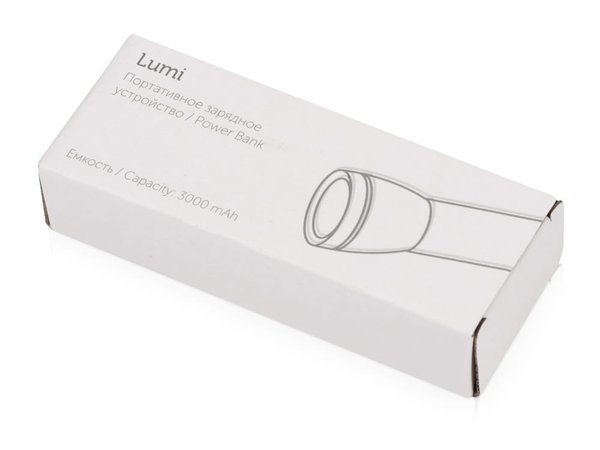 Внешний аккумулятор «Lumi» с фонариком, 3000 mAh - Внешний аккумулятор «Lumi» с фонариком, 3000 mAh