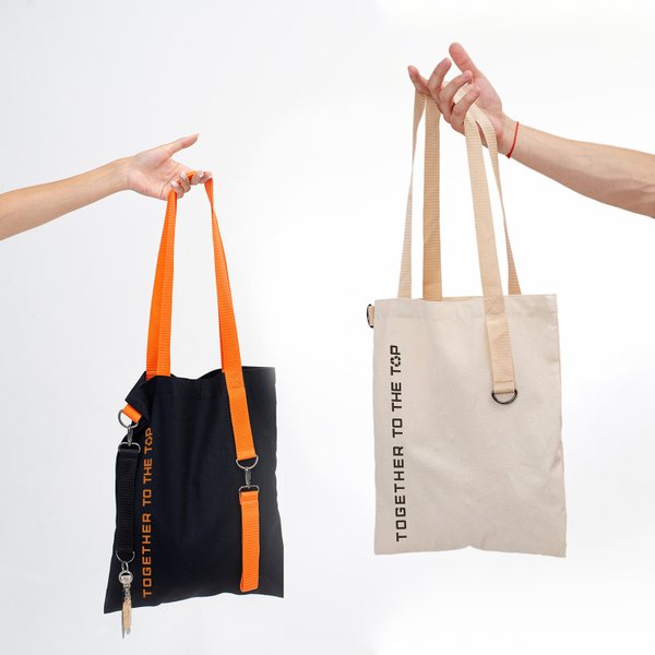 Шоппер Superbag black - Шоппер Superbag black (чёрный с оранжевым)