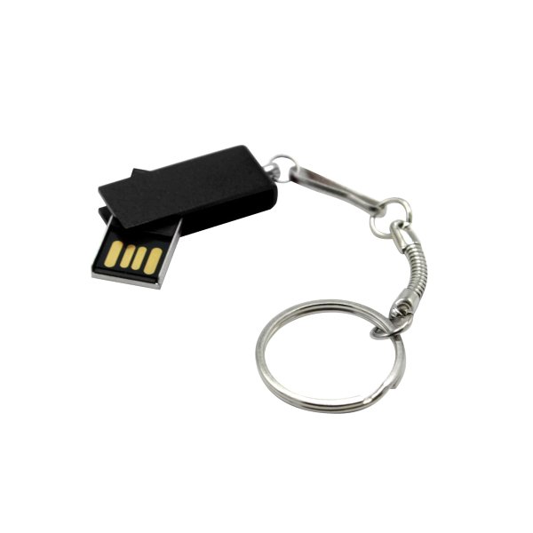 Флешка Slim 16 Гб, металл - Флешка Slim 16 Гб, металл, черная