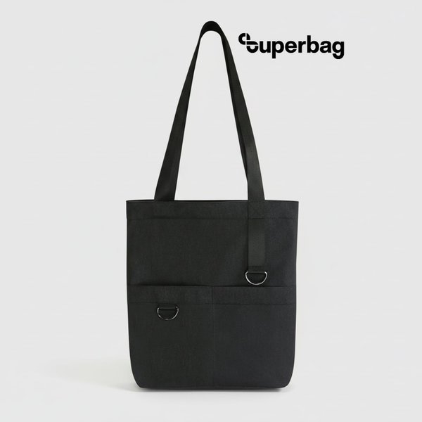 Шоппер Superbag ZIP, с двумя карманами и молнией - Шоппер Superbag ZIP, с двумя карманами и молнией (черный)