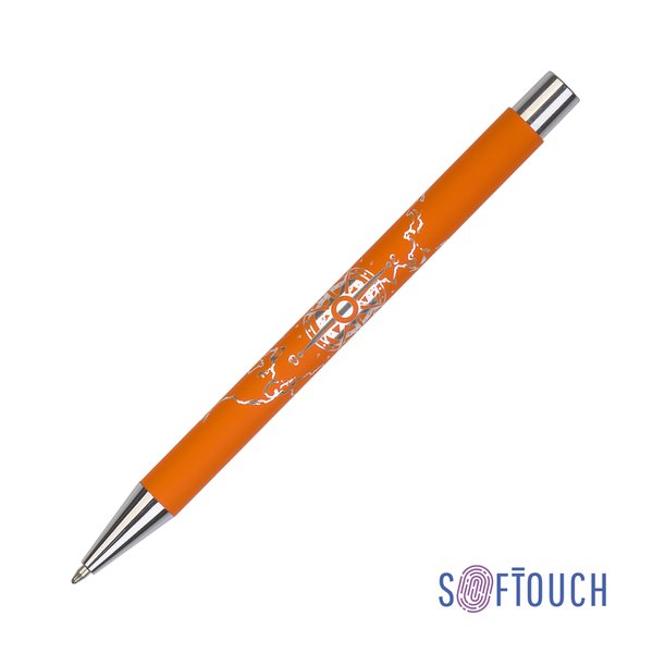 Ручка шариковая "Aurora", покрытие soft touch - Ручка шариковая "Aurora", покрытие soft touch оранжевый
