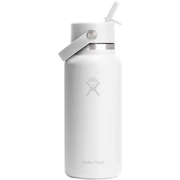 Термос-бутылка Hydro Flask Wide Mouth 946 мл из нержавеющей стали с изоляцией и крышкой с трубочкой - Термос-бутылка Hydro Flask Wide Mouth 946 мл из нержавеющей стали с изоляцией и крышкой с трубочкой