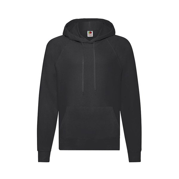 Толстовка без начеса LIGHTWEIGHT HOODED SWEAT 240 - Толстовка мужская "LIGHTWEIGHT", черный_L, 80% хлопок, 20% полиэстер, 240 г/м2