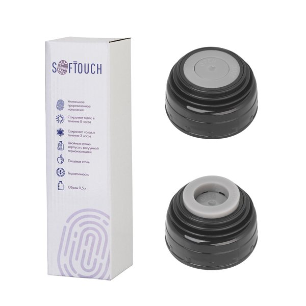 Термос "Крит" 500 мл, покрытие soft touch - Термос "Крит" 500 мл, покрытие soft touch красный
