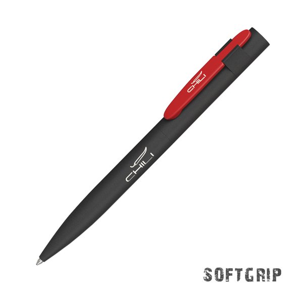 Ручка шариковая "Lip SOFTGRIP" - Ручка шариковая "Lip SOFTGRIP" черный с красным