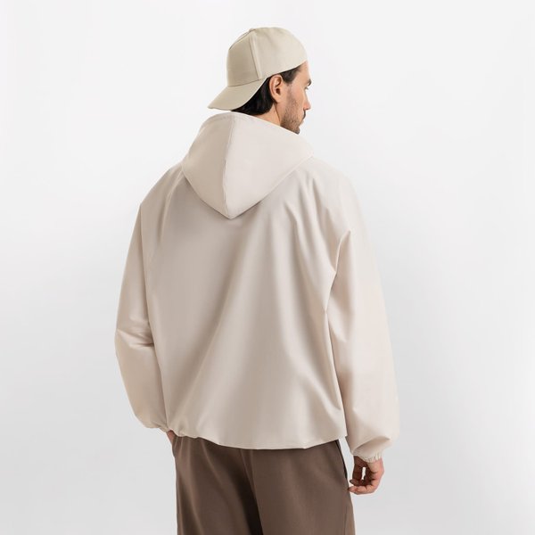 Ветровка (анорак) оверсайз унисекс Риссман (Rissman), бежевая, размер XL/XXL