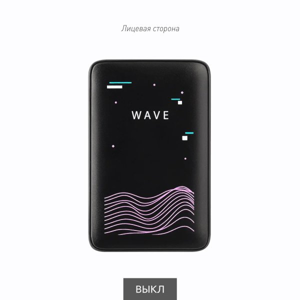 Внешний аккумулятор с цветной подсветкой Анкор Макс (Ancor Max) 5000 mAh, черный