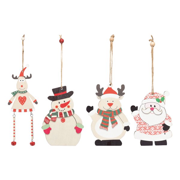 Новогоднее украшение / Подвеска на елку WOODEN SNOWI - Новогоднее украшение / Подвеска на елку WOODEN SNOWI