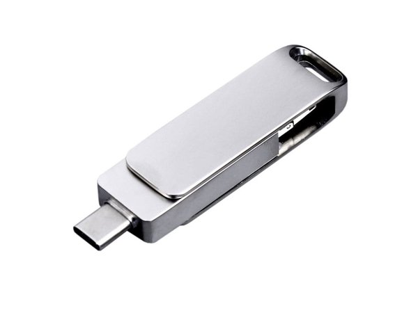 USB 2.0-флешка на 64 Гб 3-в-1 с разъемами Micro USB и USB-C - USB 2.0-флешка на 64 Гб 3-в-1 с разъемами Micro USB и USB-C