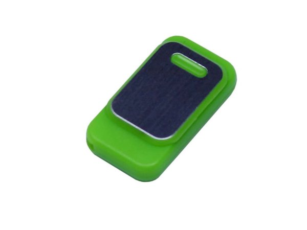 USB 2.0- флешка промо на 32 Гб прямоугольной формы, выдвижной механизм - USB 2.0- флешка промо на 32 Гб прямоугольной формы, выдвижной механизм