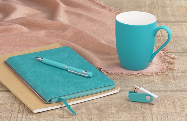 Кружка "Trend", покрытие soft touch - Кружка "Trend", покрытие soft touch бирюзовый