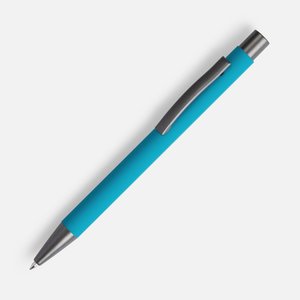 ручка шариковая atento soft touch, бирюзовая