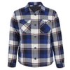 Куртка рубашка мужская NOAH, синий, 3XL/4XL(3),100%хлопок,180 г/м2;подкл. и утеплитель:100%полиэстер