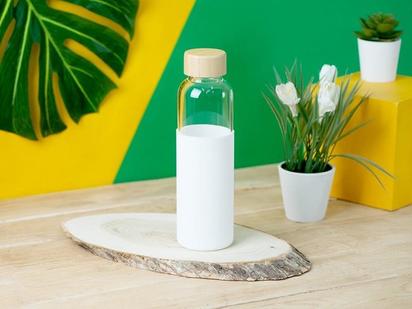 Стеклянная бутылка для воды в силиконовом чехле «Refine» - Стеклянная бутылка для воды в силиконовом чехле «Refine»