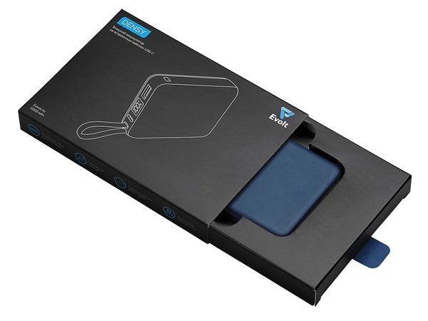 Внешний аккумулятор со встроенным кабелем USB-C «Дэнси», 5000 мАч - Внешний аккумулятор со встроенным кабелем USB-C «Дэнси», 5000 мАч